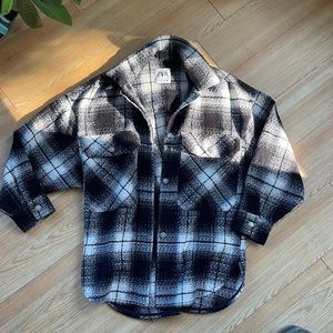 Zara Plaid Shacket Overshirt